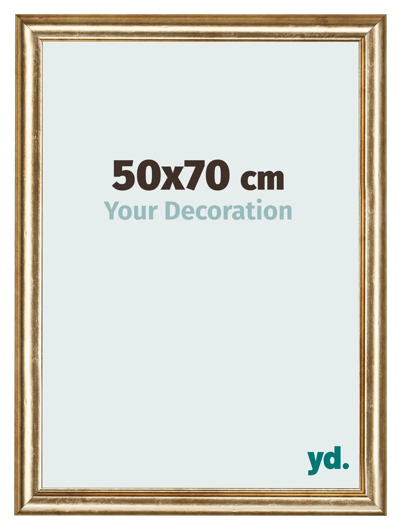 Bilderrahmen 50x70 cm - Gold Antik - MDF - Lazio