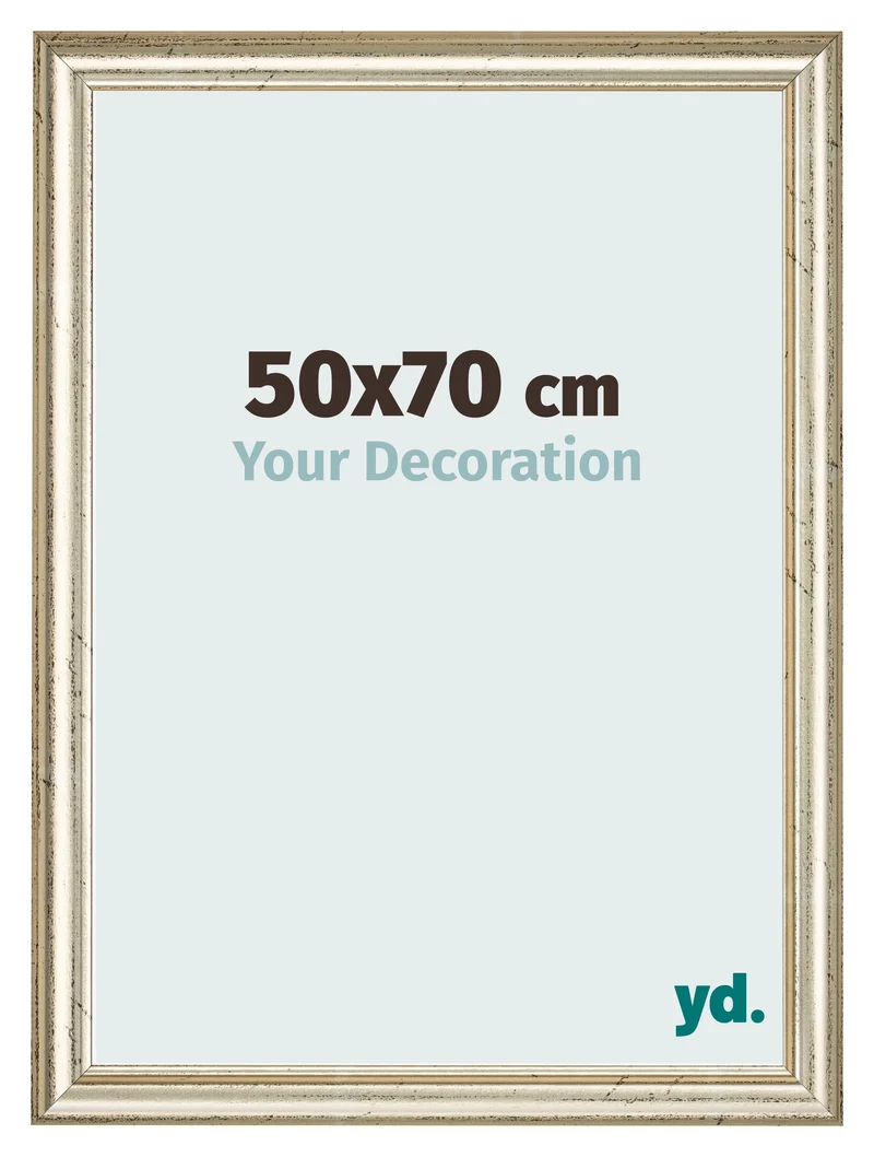 Bilderrahmen 50x70 cm - Metallglanz - MDF - Lazio