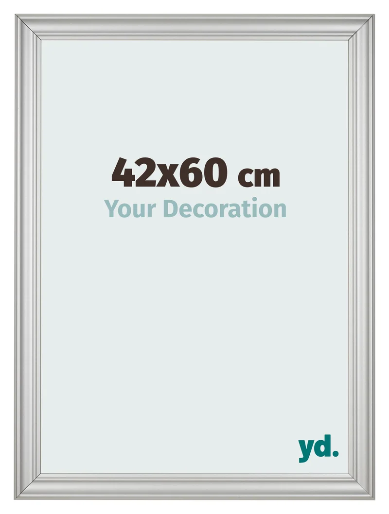 Bilderrahmen 42x60 cm - Silber Matt - MDF - Lazio