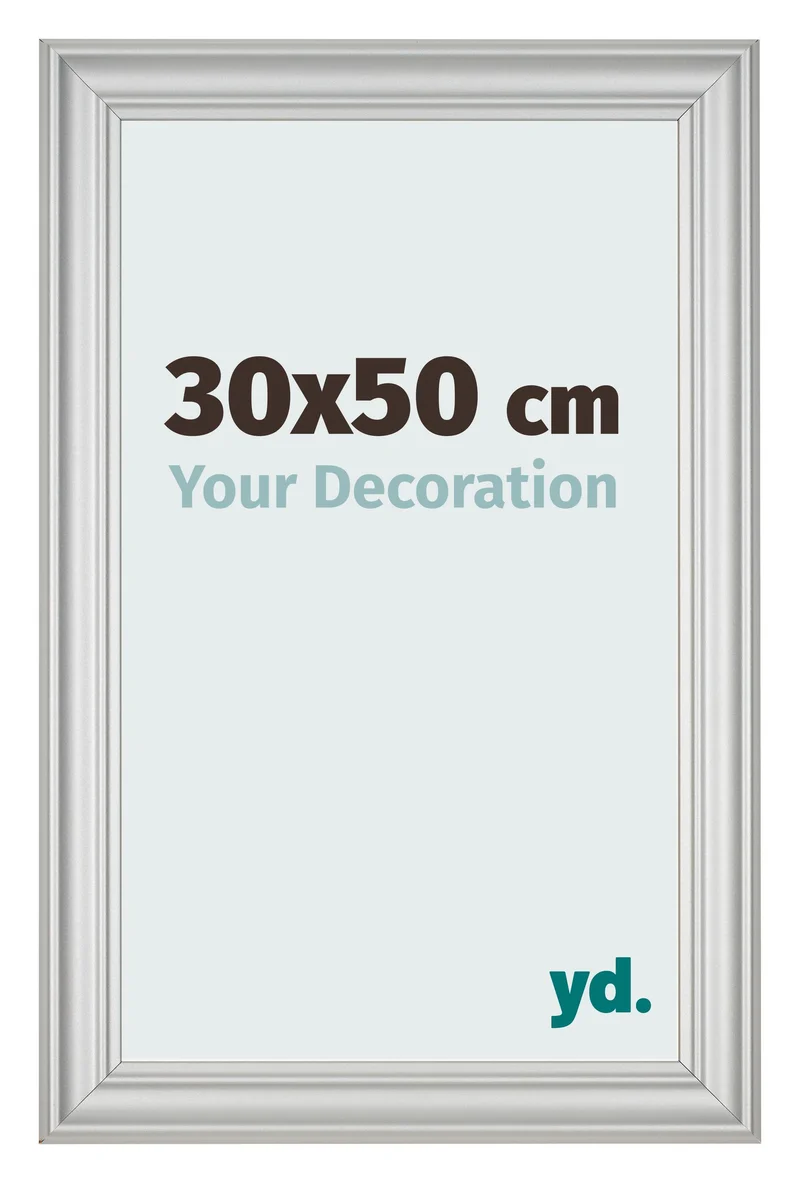 Bilderrahmen 30x50 cm - Silber Matt - MDF - Lazio