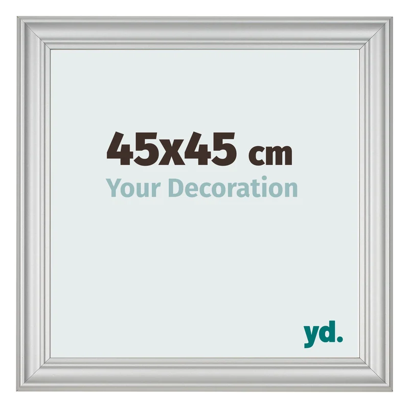 Bilderrahmen 45x45 cm - Silber Matt - MDF - Lazio