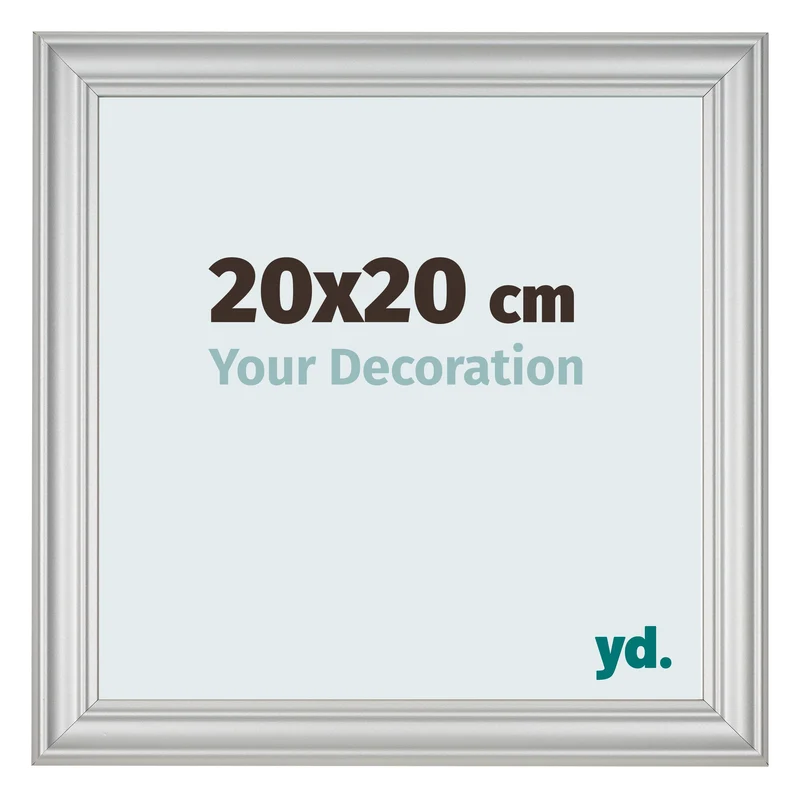 Bilderrahmen 20x20 cm - Silber Matt - MDF - Lazio