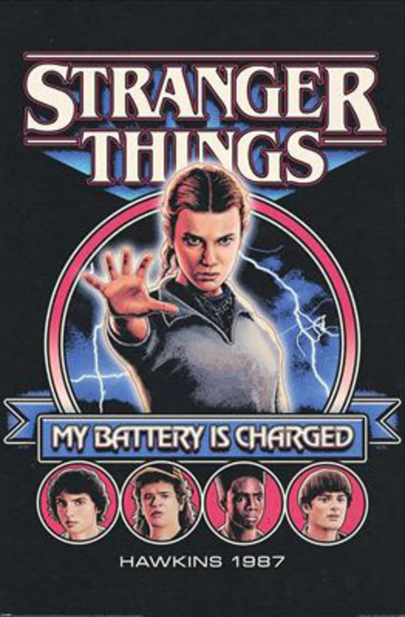 Poster Stranger Things 5 - My Battery is Charged 61x91,5cm