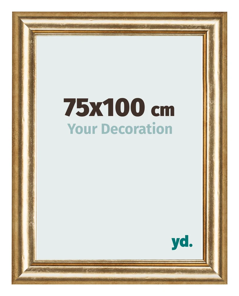 Bilderrahmen 75x100 cm - Gold Antik - MDF - Lazio
