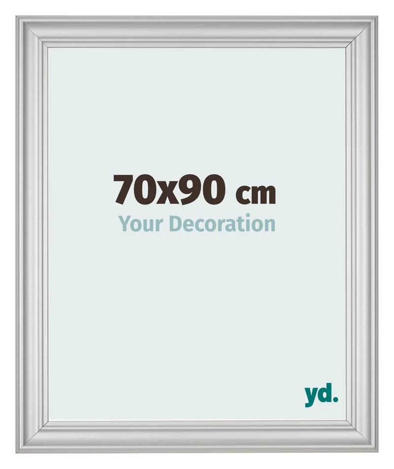 Bilderrahmen 70x90 cm - Silber Matt - MDF - Lazio