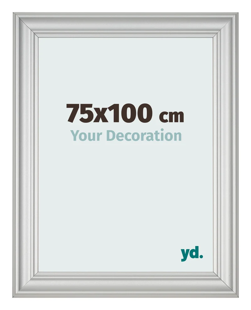 Bilderrahmen 75x100 cm - Silber Matt - MDF - Lazio