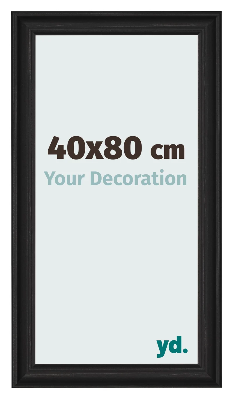 Bilderrahmen 40x80 cm - Schwarz Gemasert - MDF - Lazio