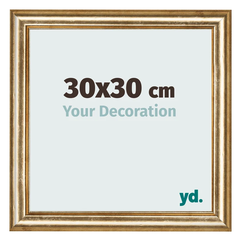 Bilderrahmen 30x30 cm - Gold Antik - MDF - Lazio