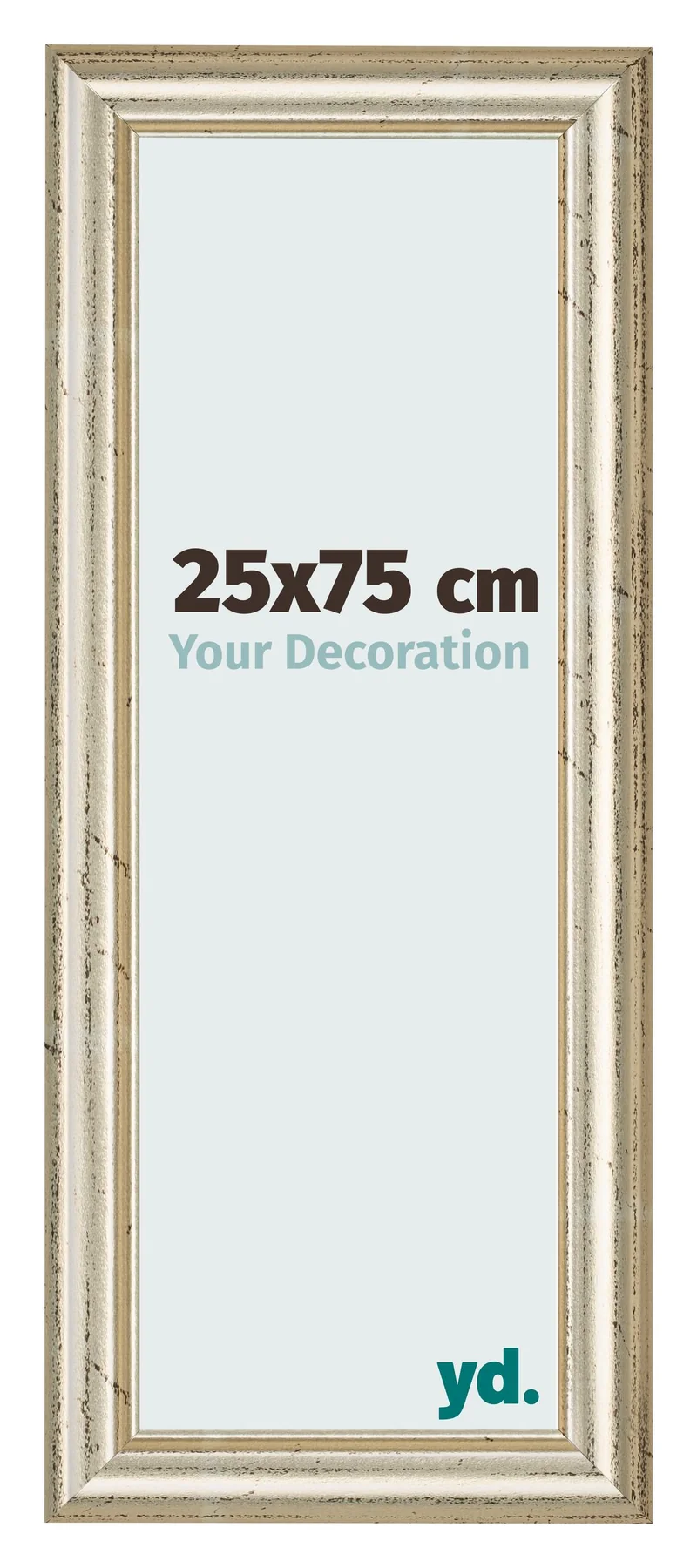 Bilderrahmen 25x75 cm - Metallglanz - MDF - Lazio