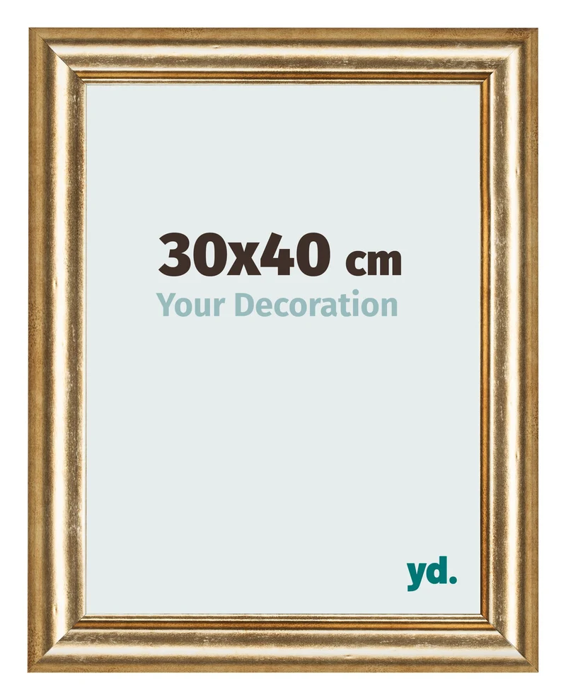 Bilderrahmen 30x40 cm - Gold Antik - MDF - Lazio