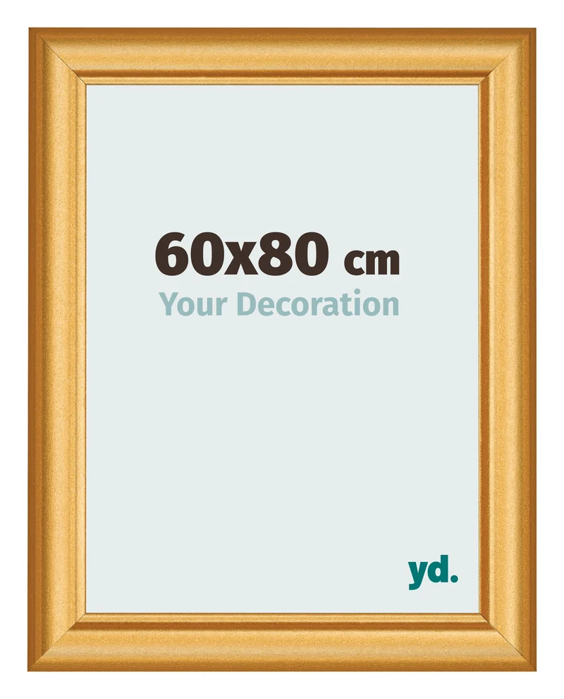 Bilderrahmen 60x80 cm - Gold Matt - MDF - Lazio
