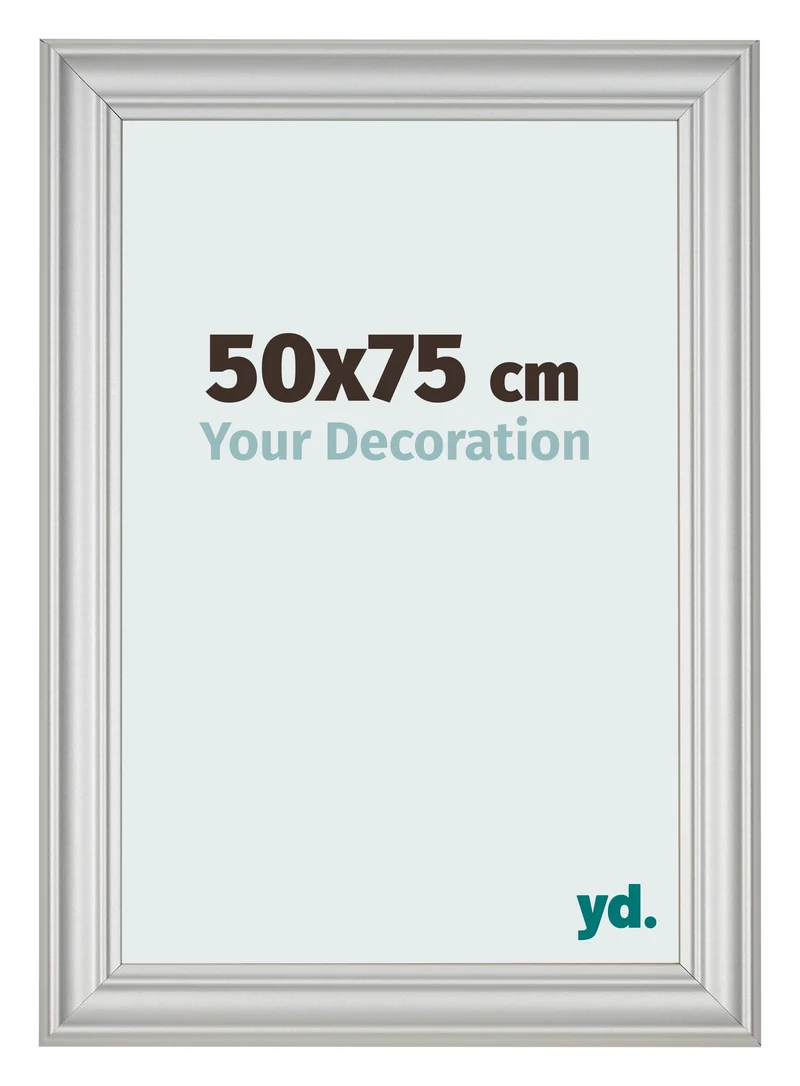 Bilderrahmen 50x75 cm - Silber Matt - MDF - Lazio