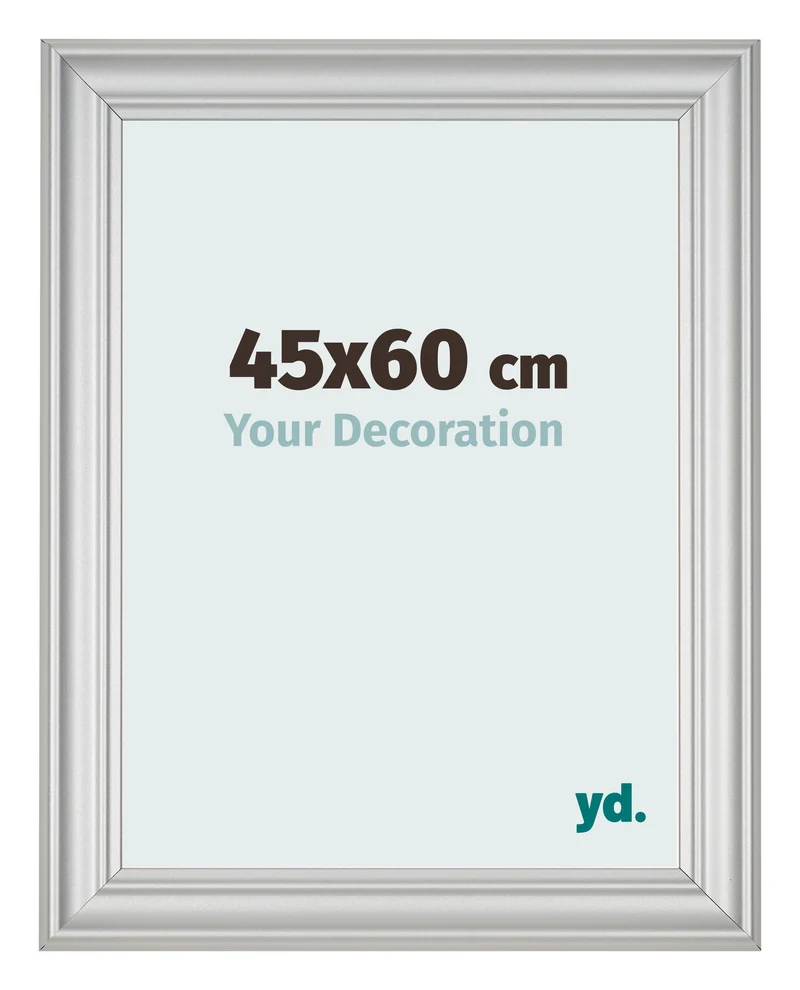Bilderrahmen 45x60 cm - Silber Matt - MDF - Lazio