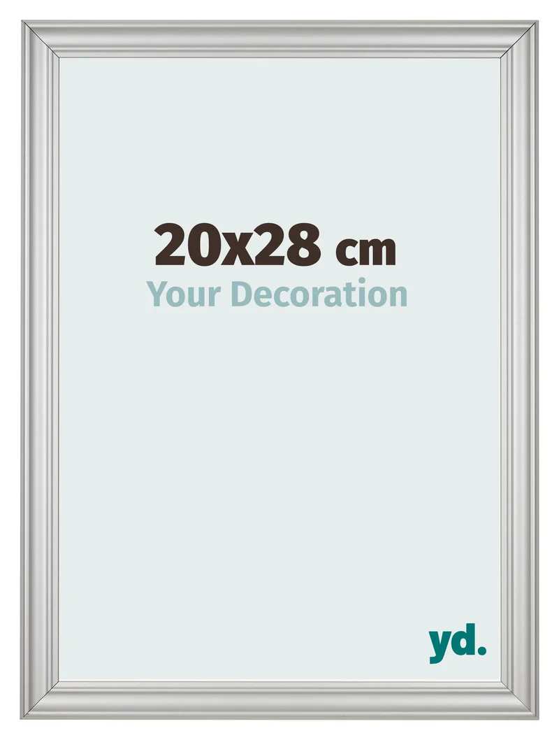 Bilderrahmen 20x28 cm - Silber Matt - MDF - Lazio
