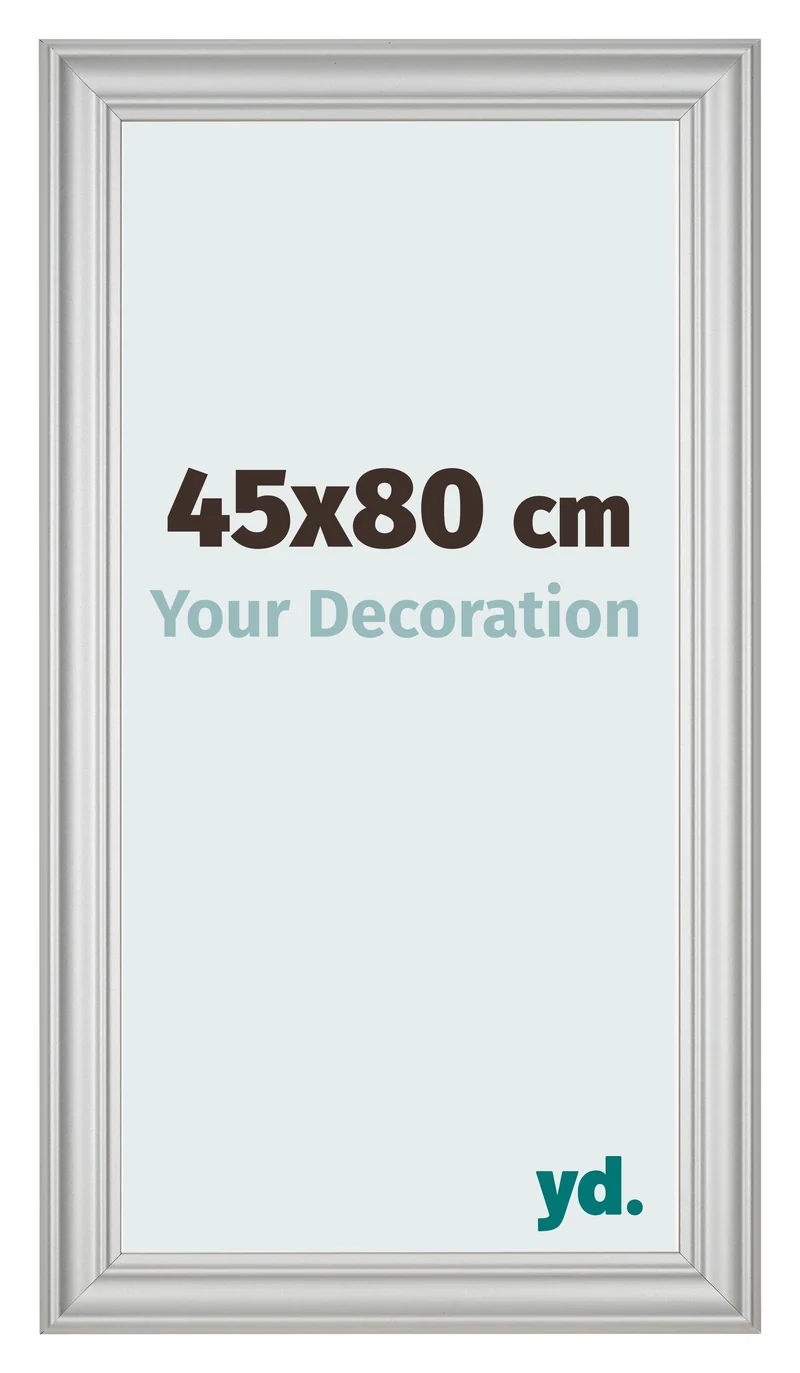 Bilderrahmen 45x80 cm - Silber Matt - MDF - Lazio