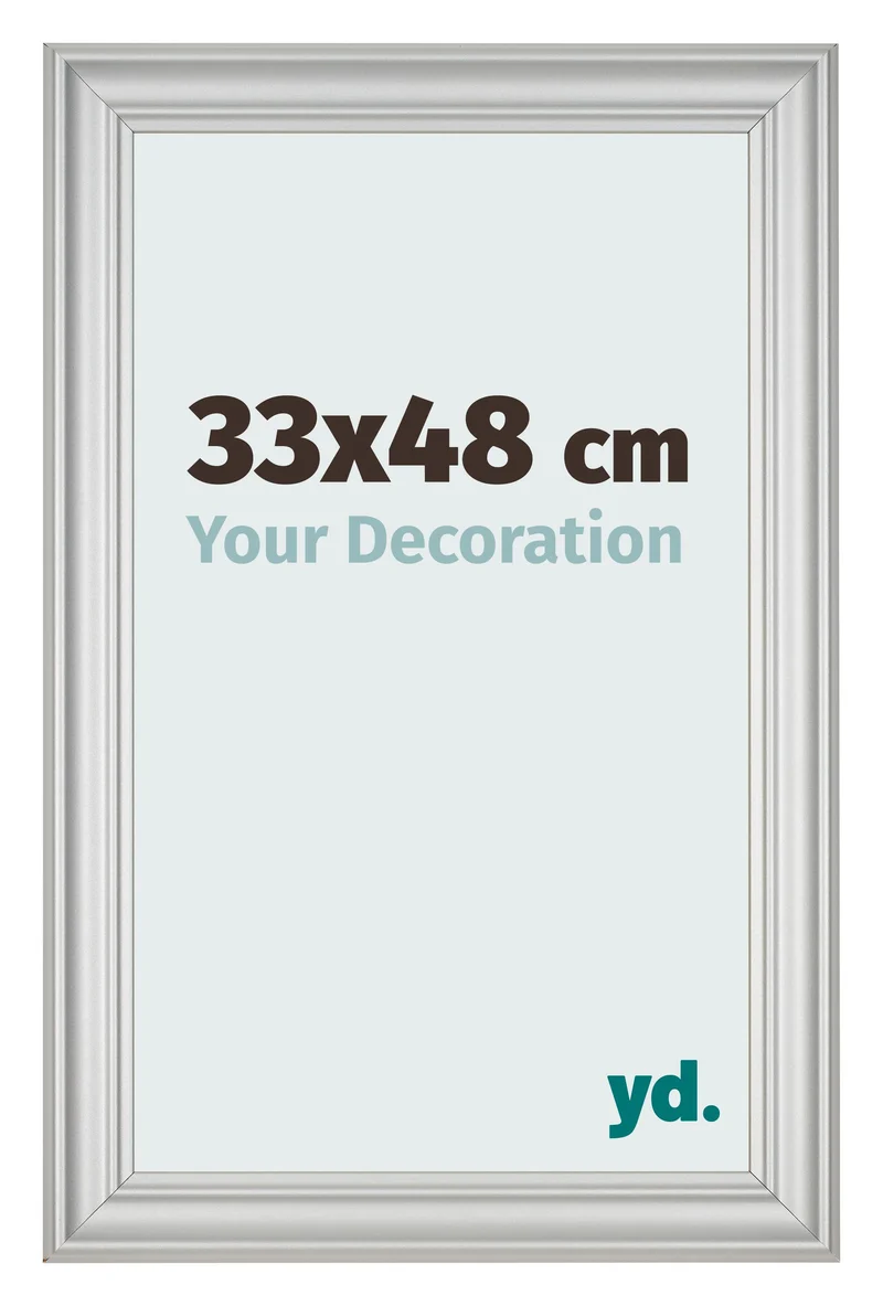 Bilderrahmen 33x48 cm - Silber Matt - MDF - Lazio
