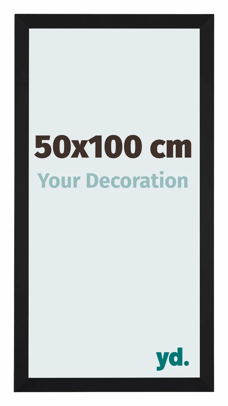Bilderrahmen 50x100 cm - Schwarz Matt - MDF - Catania
