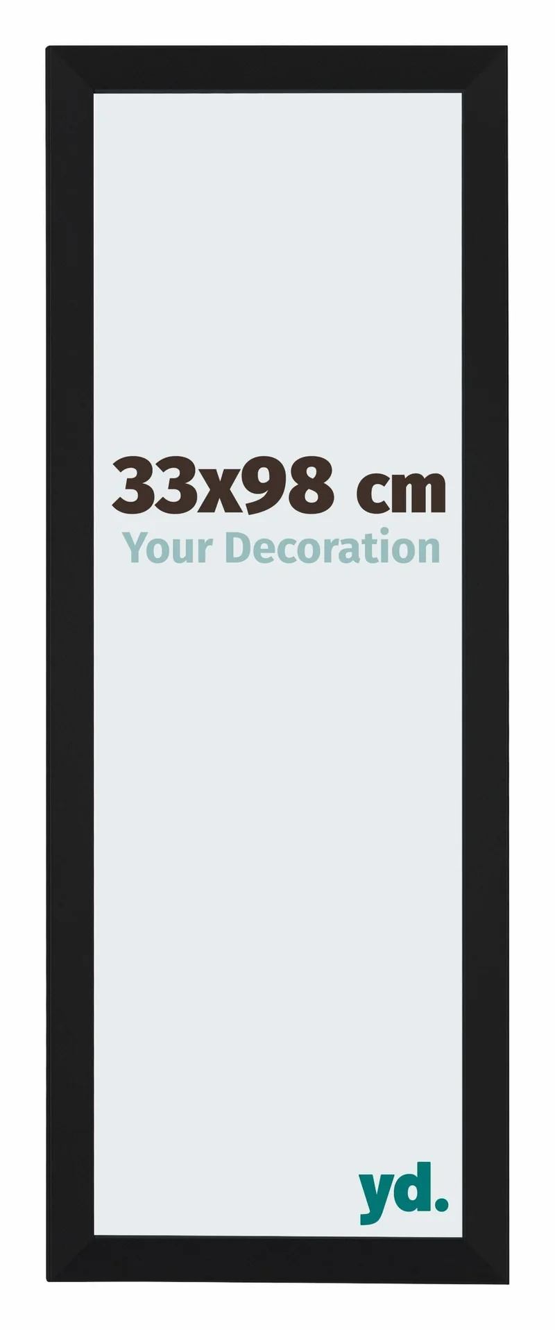 Bilderrahmen 33x98 cm - Schwarz Matt - MDF - Catania