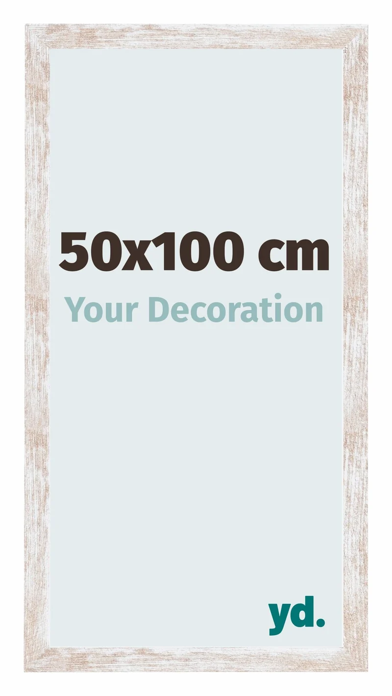 Bilderrahmen 50x100 cm - White Wash - MDF - Catania