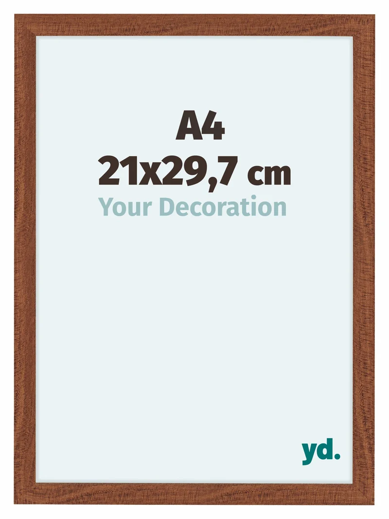 Bilderrahmen A4 - 21x29,7 cm - Nussbaum - MDF - Como