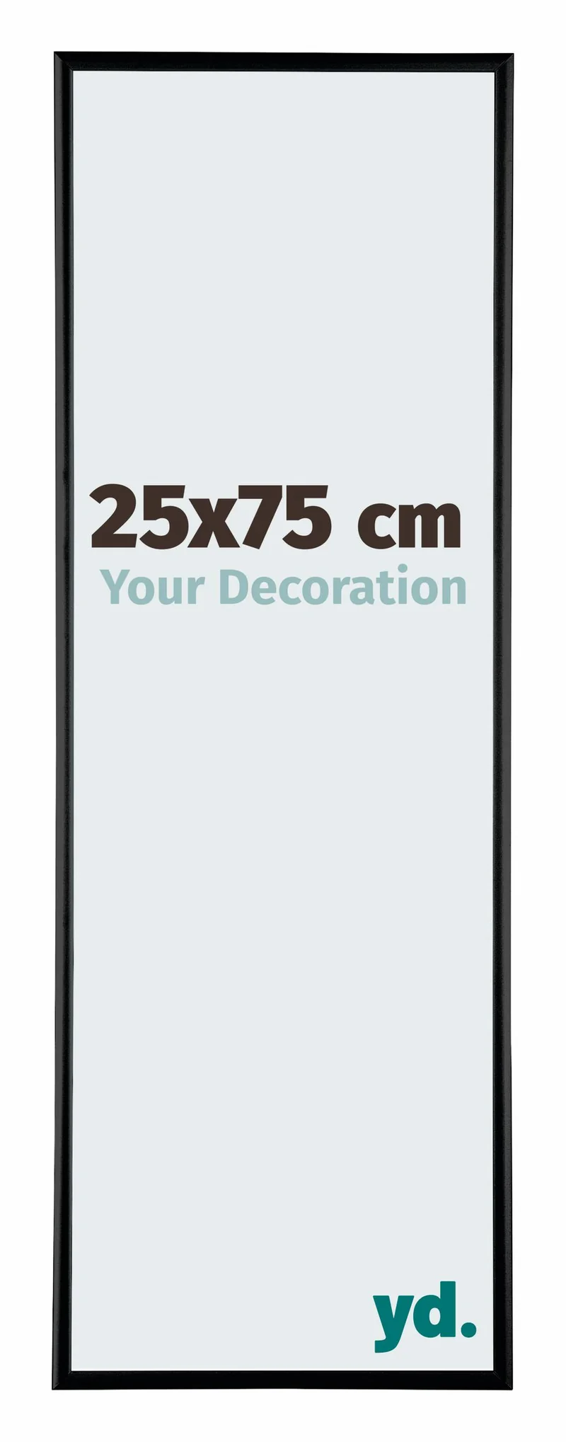 Bilderrahmen 25x75 cm - Schwarz Matt - Aluminium - Kent