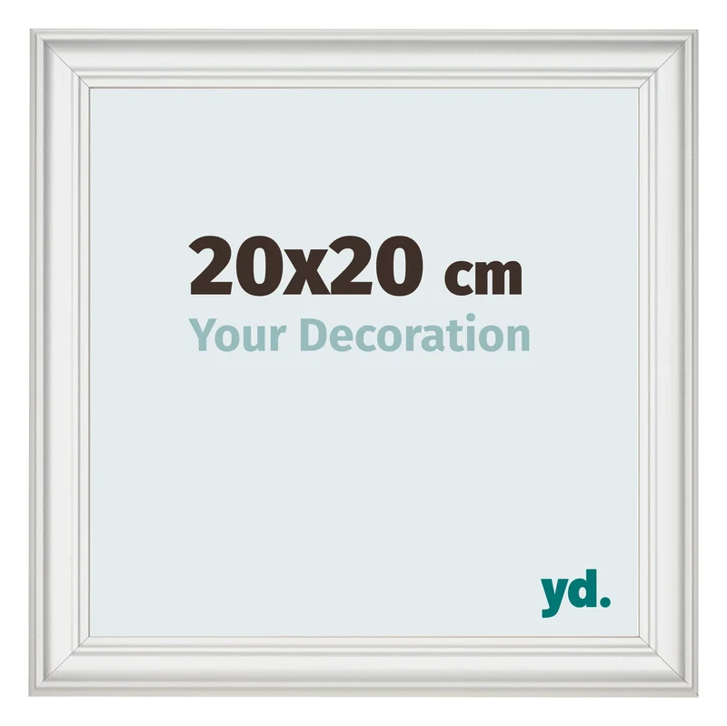 Bilderrahmen 20x20 cm - Weiß Gemasert - MDF - Lazio