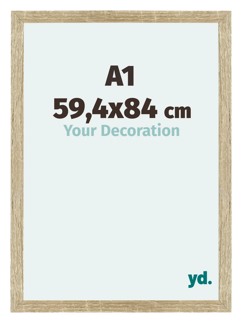 Bilderrahmen A1 - 59,4x84 cm - Sonoma Eiche - MDF - Mura