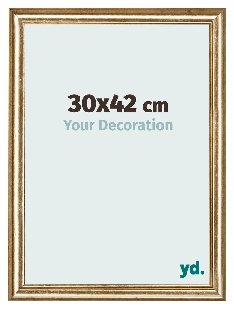 Bilderrahmen 30x42 cm - Gold Antik - MDF - Lazio
