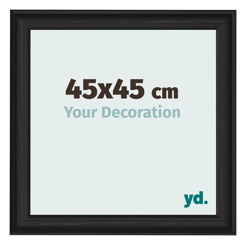 Bilderrahmen 45x45 cm - Schwarz Gemasert - MDF - Lazio