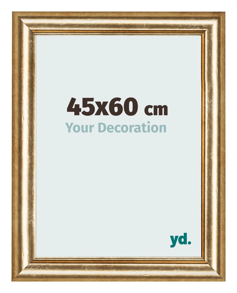 Bilderrahmen 45x60 cm - Gold Antik - MDF - Lazio