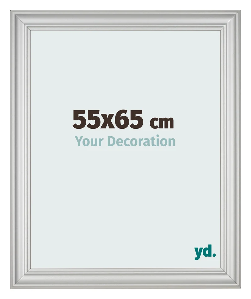 Bilderrahmen 55x65 cm - Silber Matt - MDF - Lazio