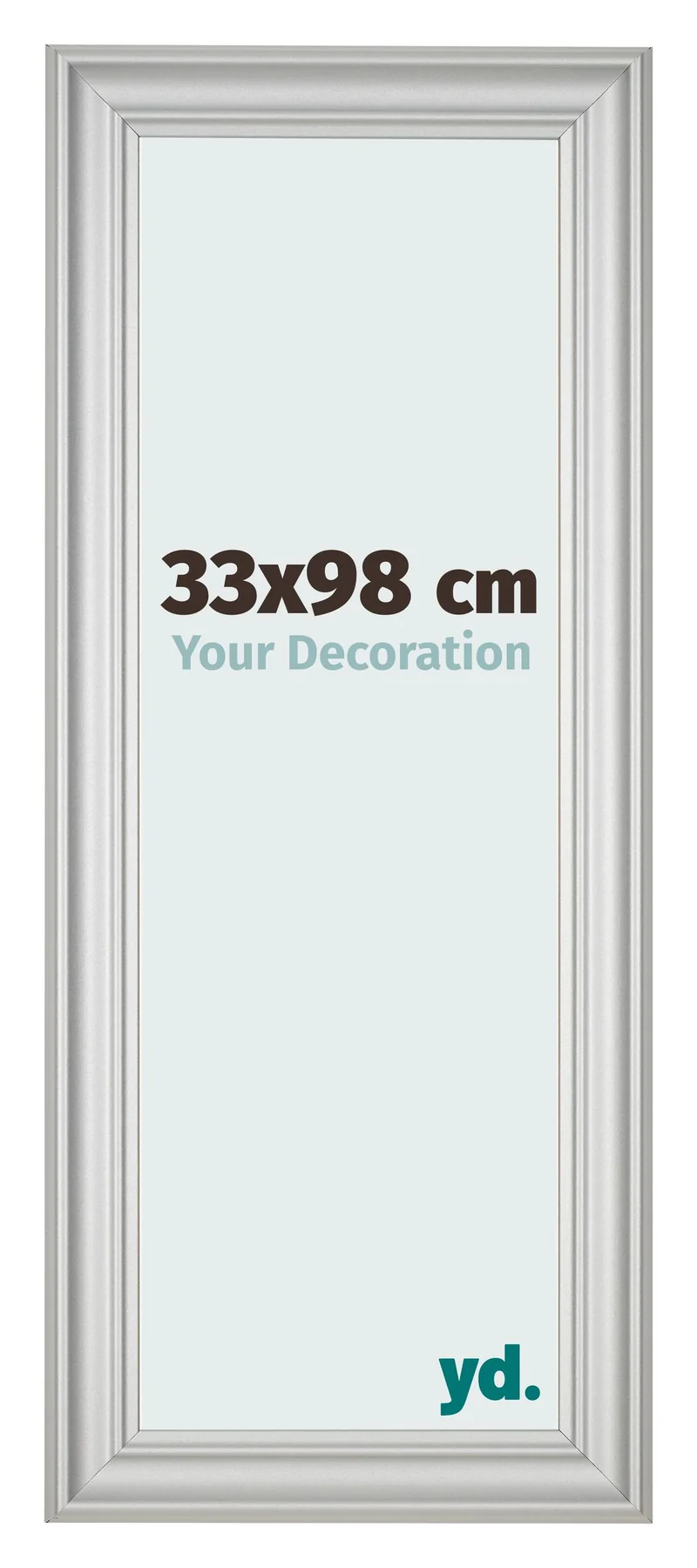 Bilderrahmen 33x98 cm - Silber Matt - MDF - Lazio