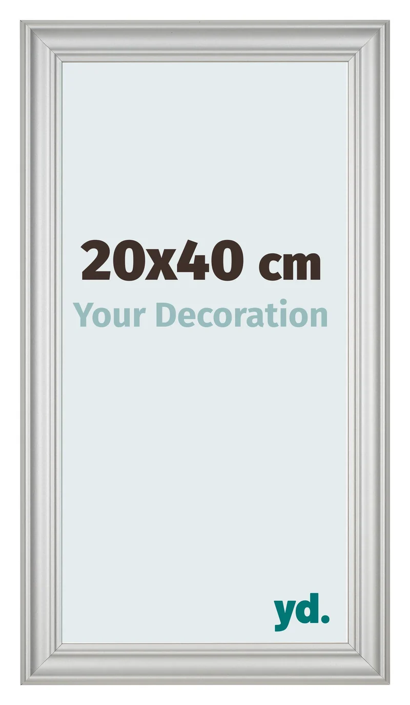 Bilderrahmen 20x40 cm - Silber Matt - MDF - Lazio
