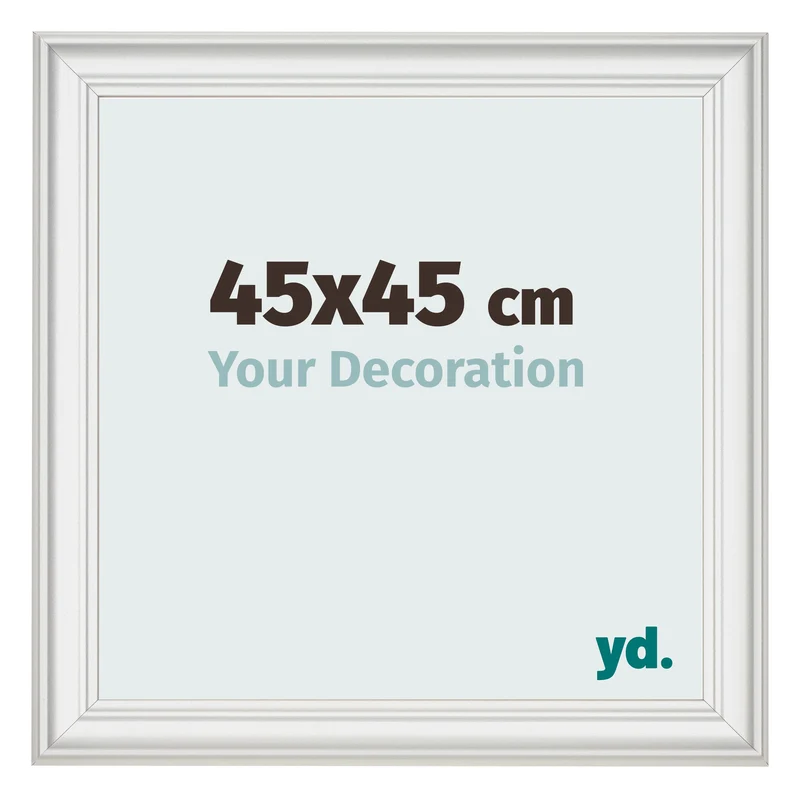 Bilderrahmen 45x45 cm - Weiß Gemasert - MDF - Lazio