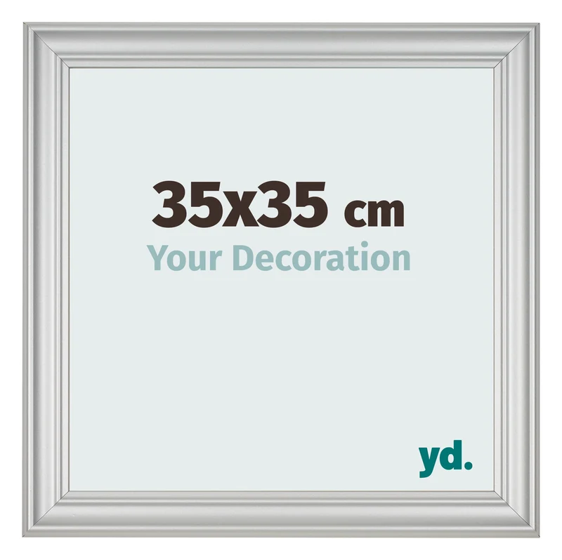 Bilderrahmen 35x35 cm - Silber Matt - MDF - Lazio