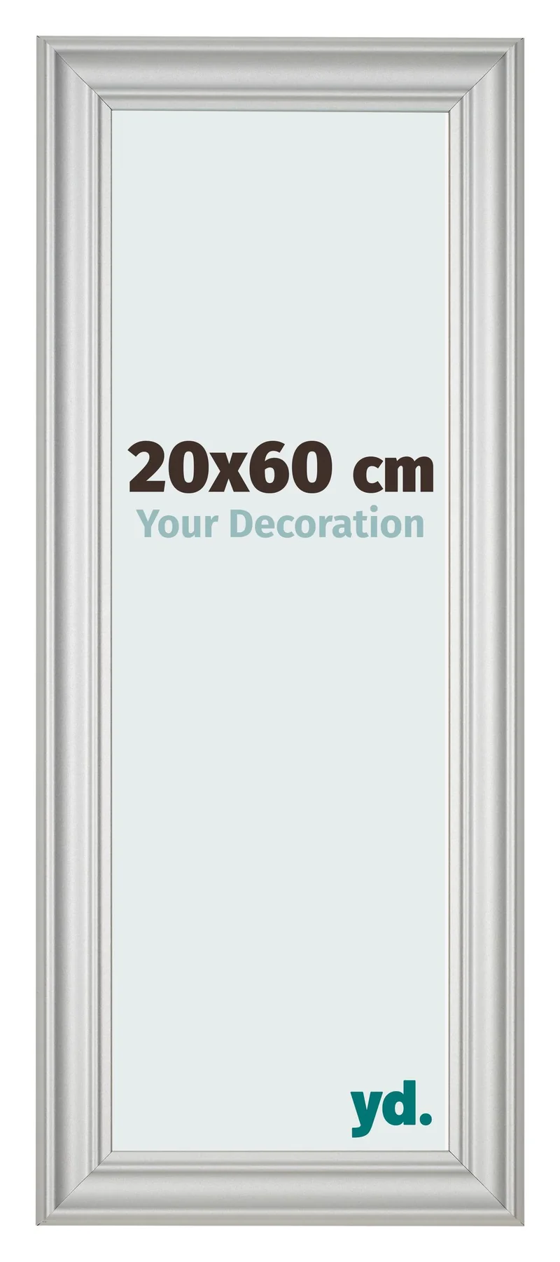 Bilderrahmen 20x60 cm - Silber Matt - MDF - Lazio
