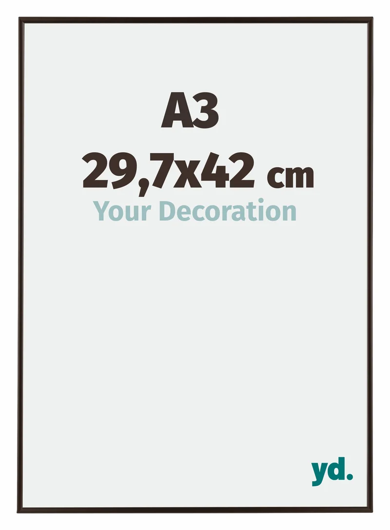 Bilderrahmen A3 - 29,7x42 cm - DIN A3 Antrazit - Kunststoff - Evry