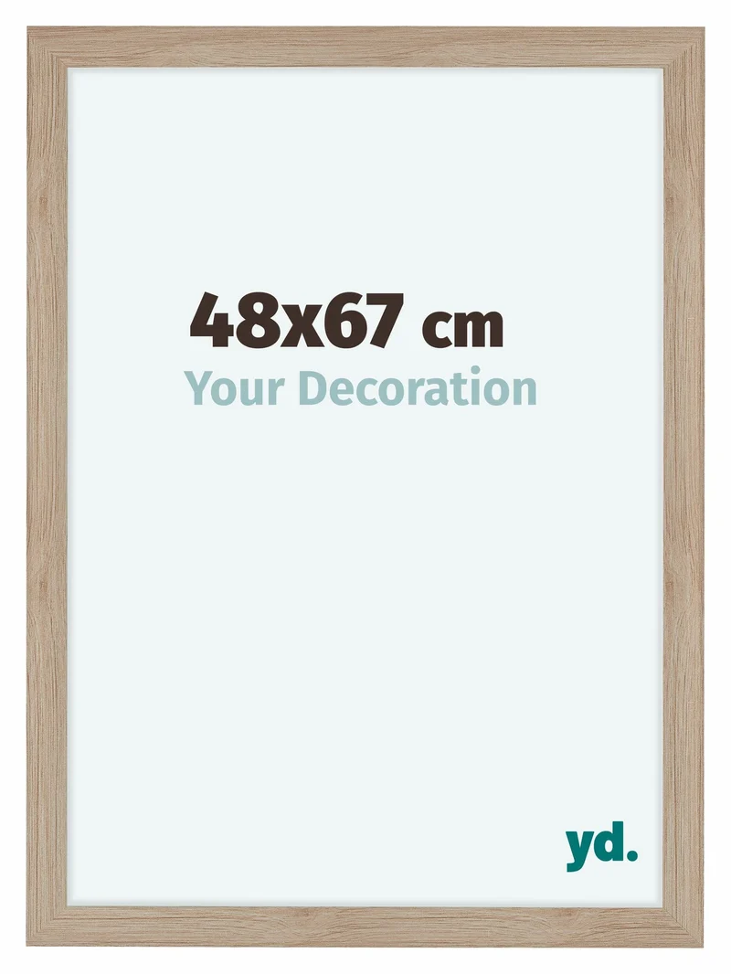 Bilderrahmen 48x67 cm - Eiche Hell - MDF - Como