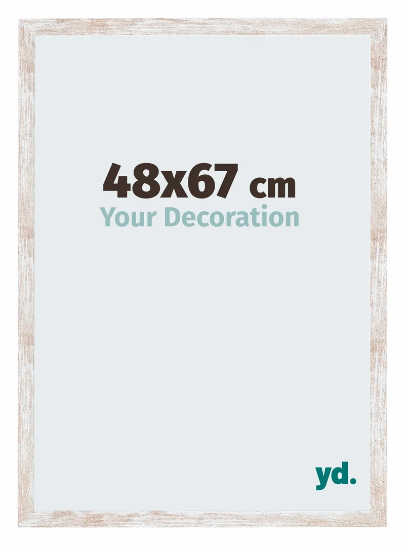 Bilderrahmen 48x67 cm - White Wash - MDF - Catania