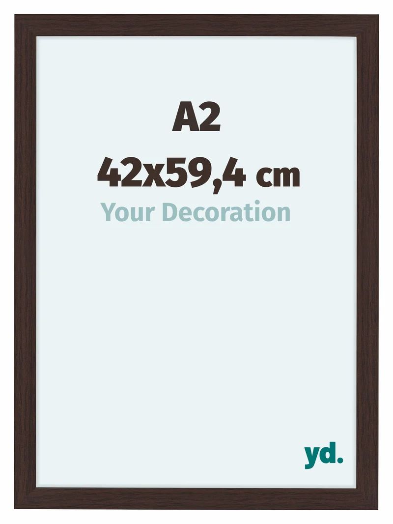 Bilderrahmen A2 - 42x59,4 cm - Eiche Dunkel - MDF - Como