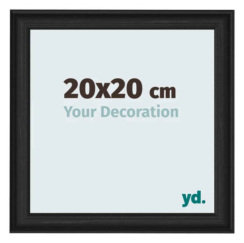 Bilderrahmen 20x20 cm - Schwarz Gemasert - MDF - Lazio
