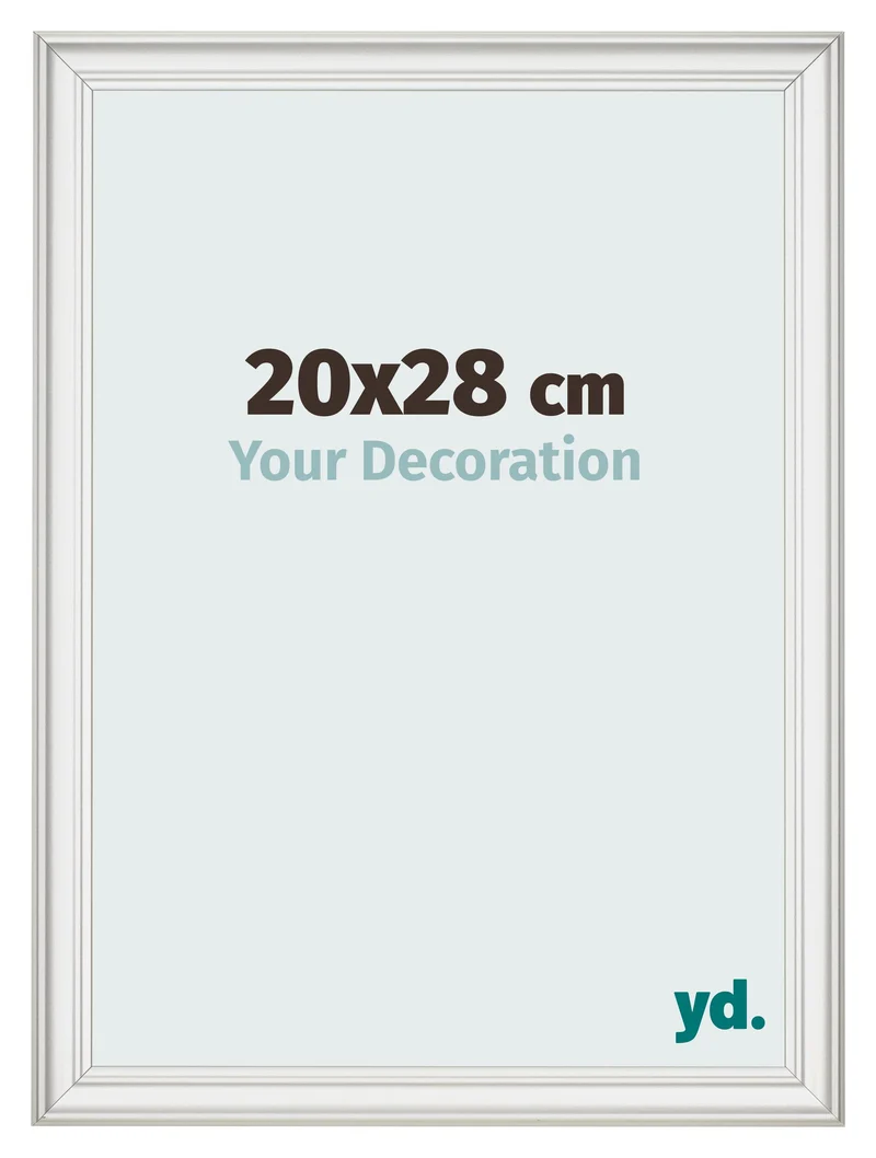 Bilderrahmen 20x28 cm - Weiß Gemasert - MDF - Lazio