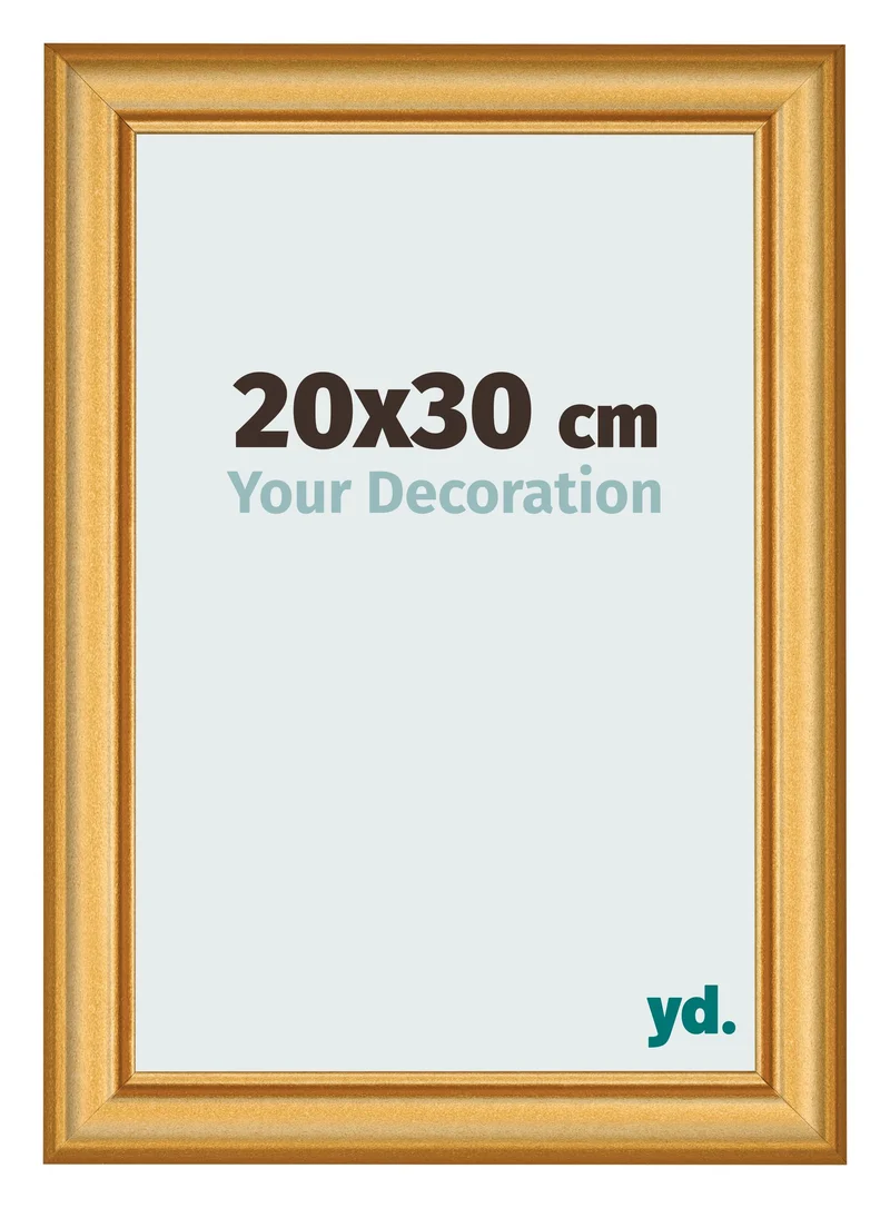 Bilderrahmen 20x30 cm - Gold Matt - MDF - Lazio