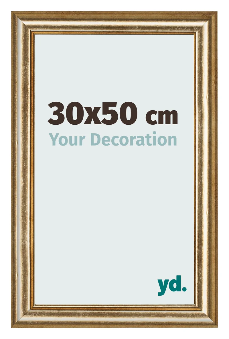 Bilderrahmen 30x50 cm - Gold Antik - MDF - Lazio