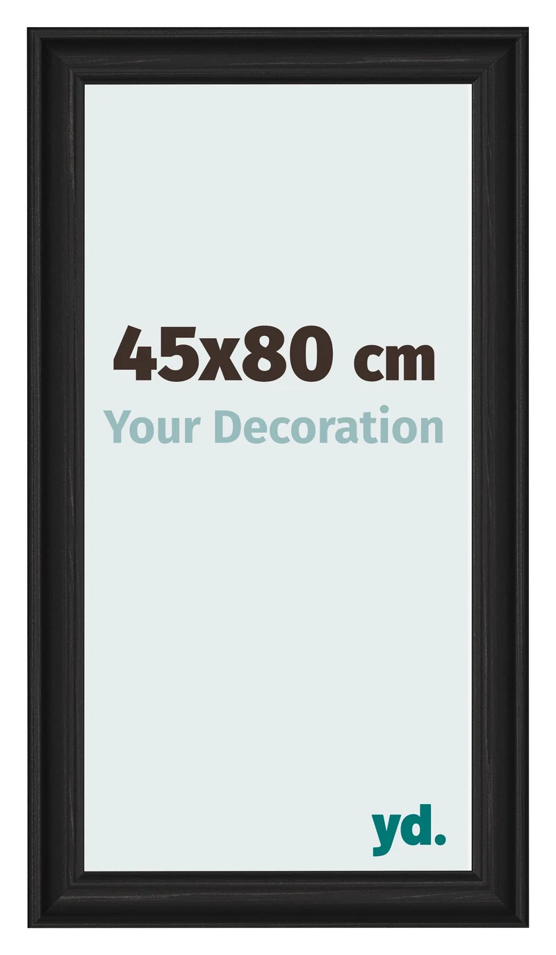 Bilderrahmen 45x80 cm - Schwarz Gemasert - MDF - Lazio