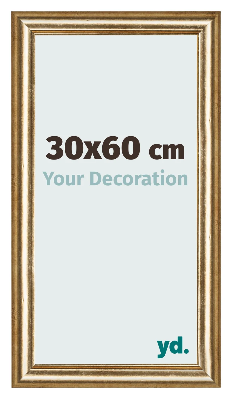Bilderrahmen 30x60 cm - Gold Antik - MDF - Lazio