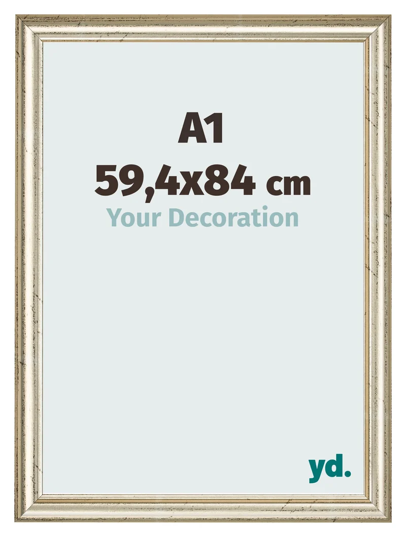 Bilderrahmen A1 - 59,4x84 cm - Metallglanz - MDF - Lazio