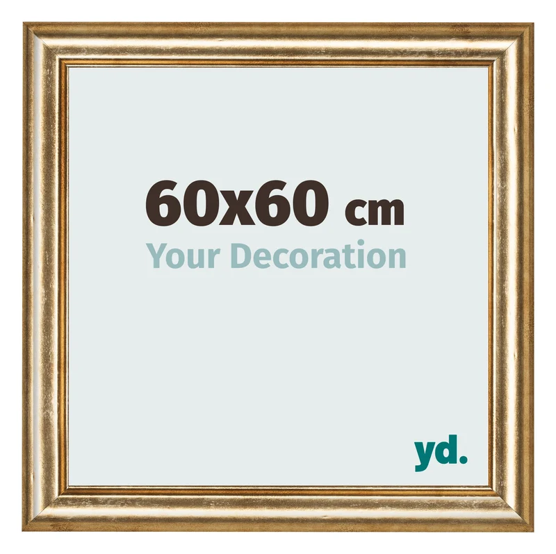 Bilderrahmen 60x60 cm - Gold Antik - MDF - Lazio