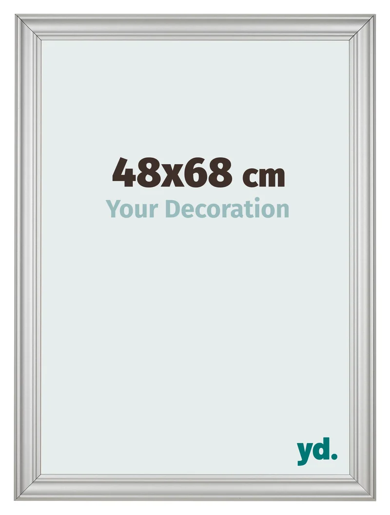 Bilderrahmen 48x68 cm - Silber Matt - MDF - Lazio
