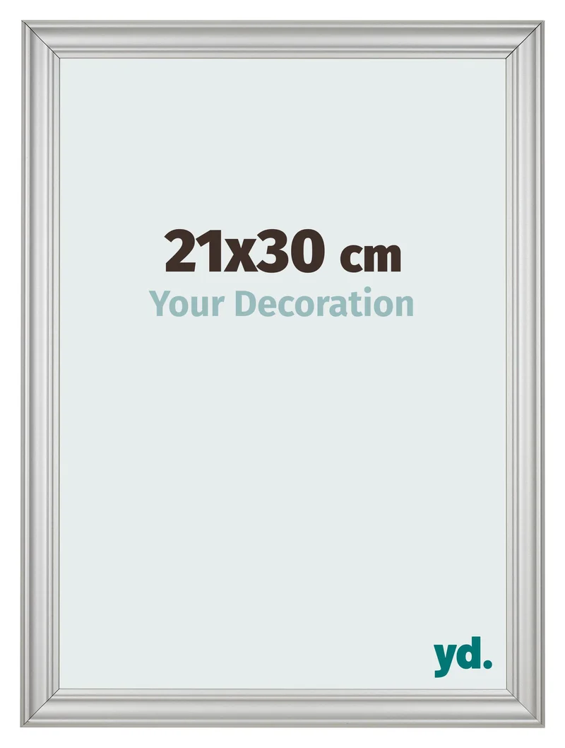 Bilderrahmen 21x30 cm - Silber Matt - MDF - Lazio